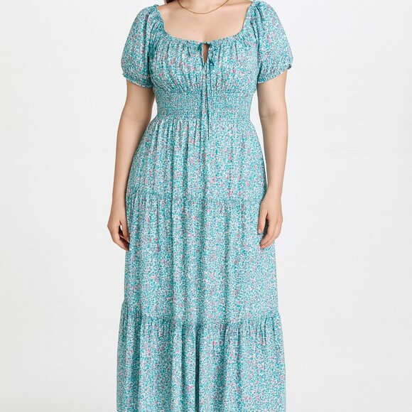 J Crew Marina Floral Print Puff Sleeve Midi Length Prairie Dress Womens 8 NWT - Picture 15 of 15